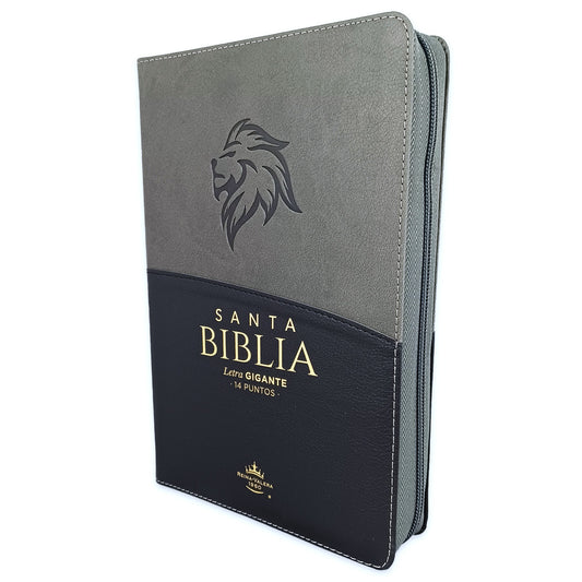 Biblia León con Cierre Letra Gigante Manual 14 puntos RV1960 imit piel negro con índice
