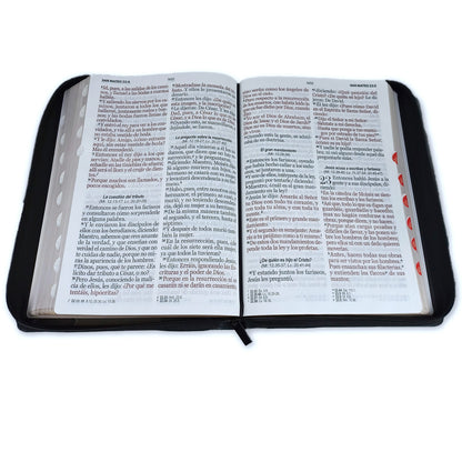 Biblia Espada con Cierre Letra Super Gigante 19 puntos RV1960 imit negro con índice - Hebreos 4:12
