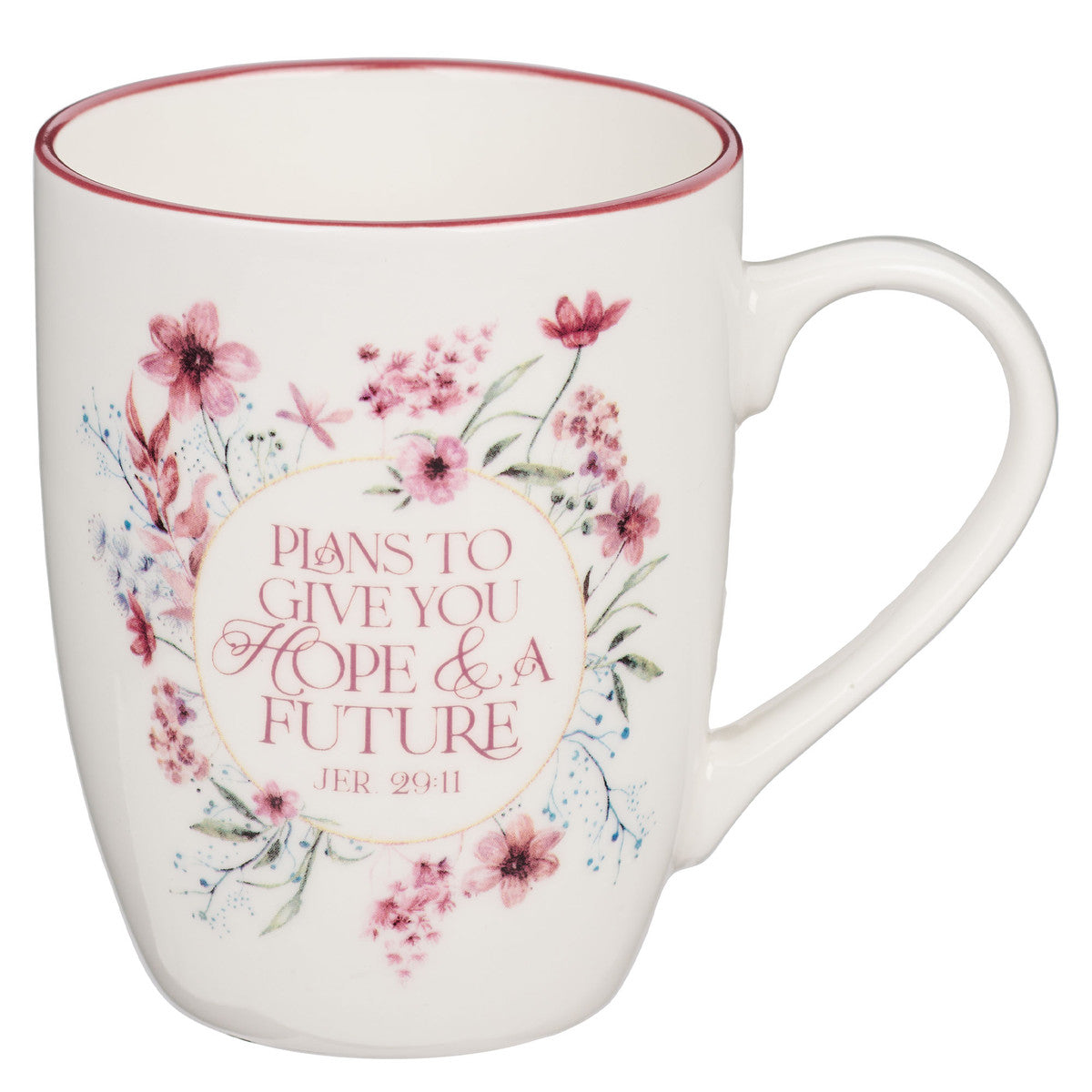 Rosewood Pink Wildflower Ceramic Coffee Mug