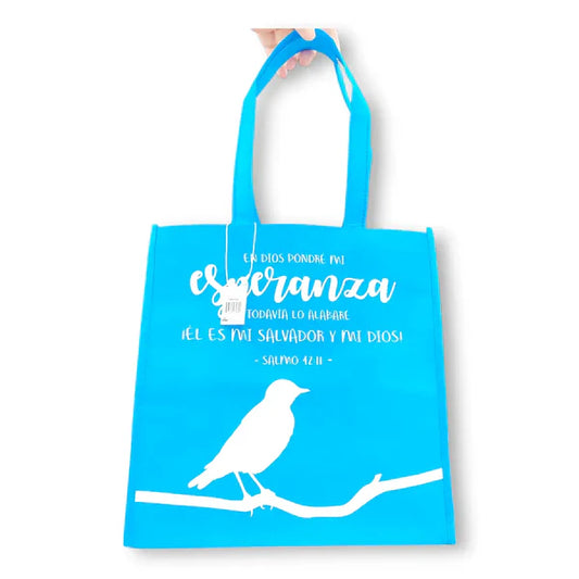 Blue Tote Bag: Hope