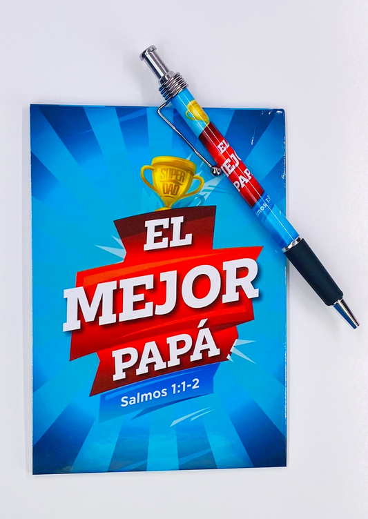 Libreta + bolígrafo El mejor Papá Salmo 1:1-2