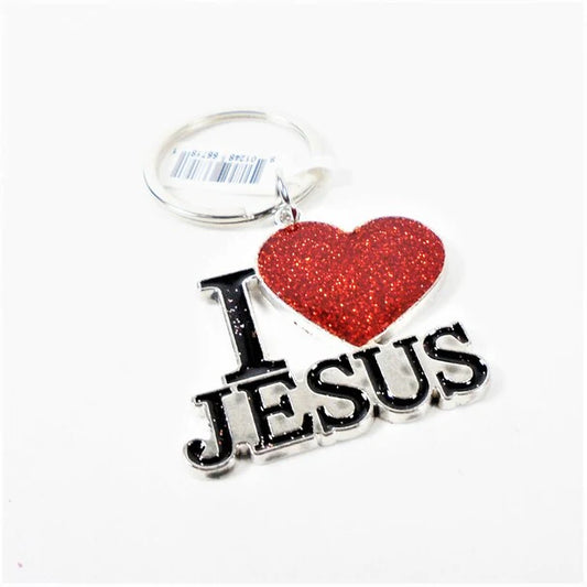 I love Jesus metal keychain
