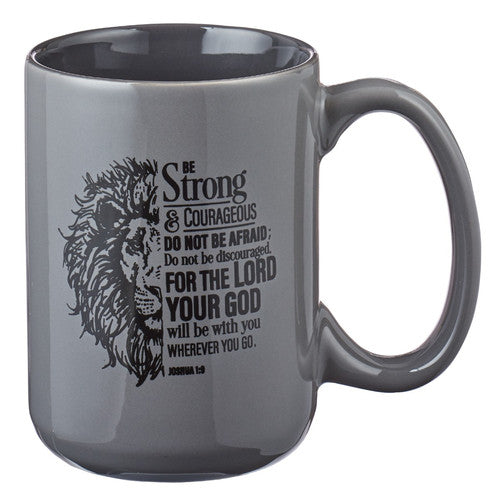 Be Strong and Courageous, Lion, Mug