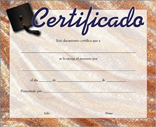 Certificado para toda Ocasion